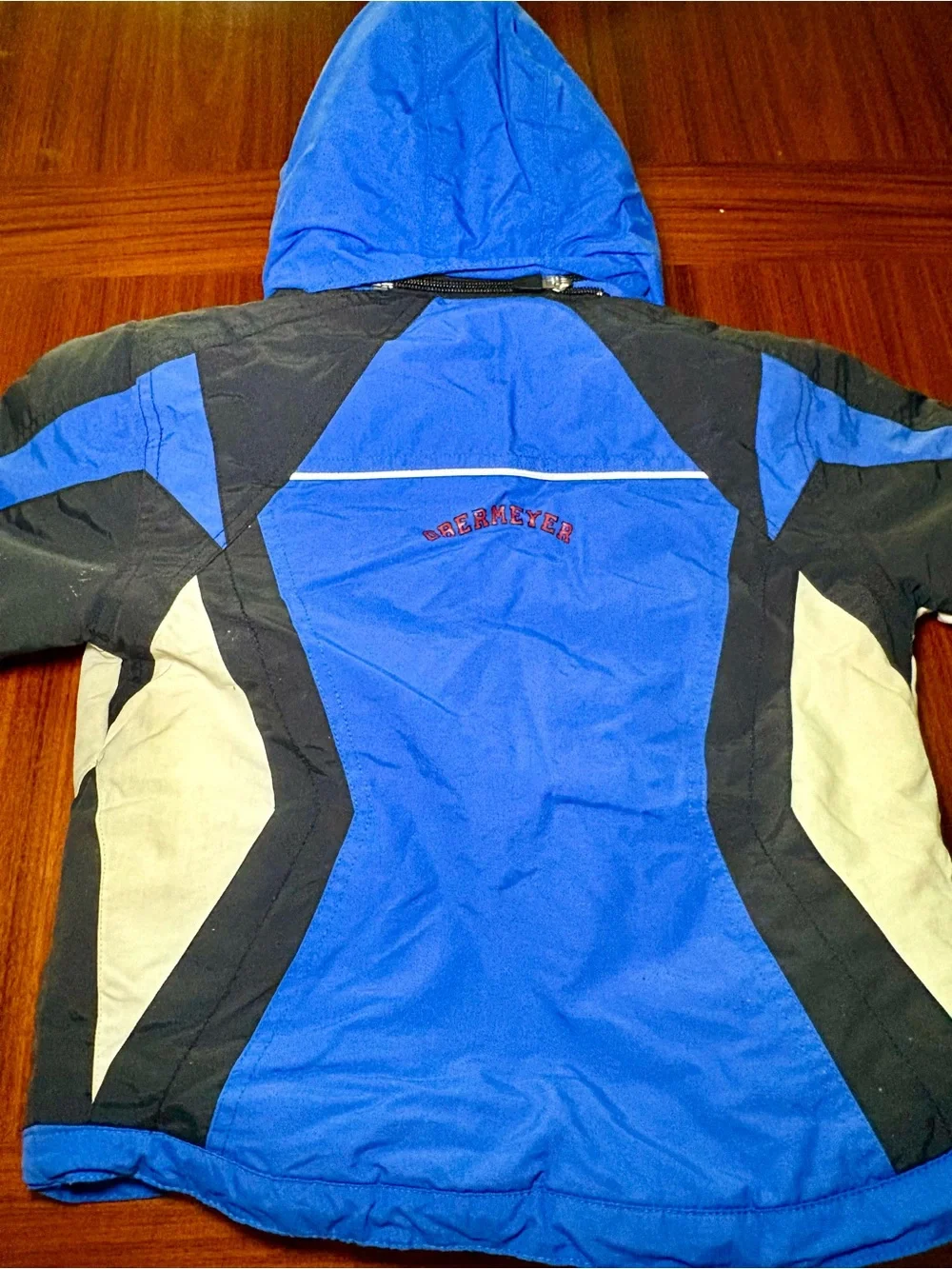 Obermeyer Royal Blue/White Kids Ski Parka/snow Jacket with Detachable Hood